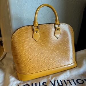 Louis Vuitton Yellow Epi PM Alma Satchel